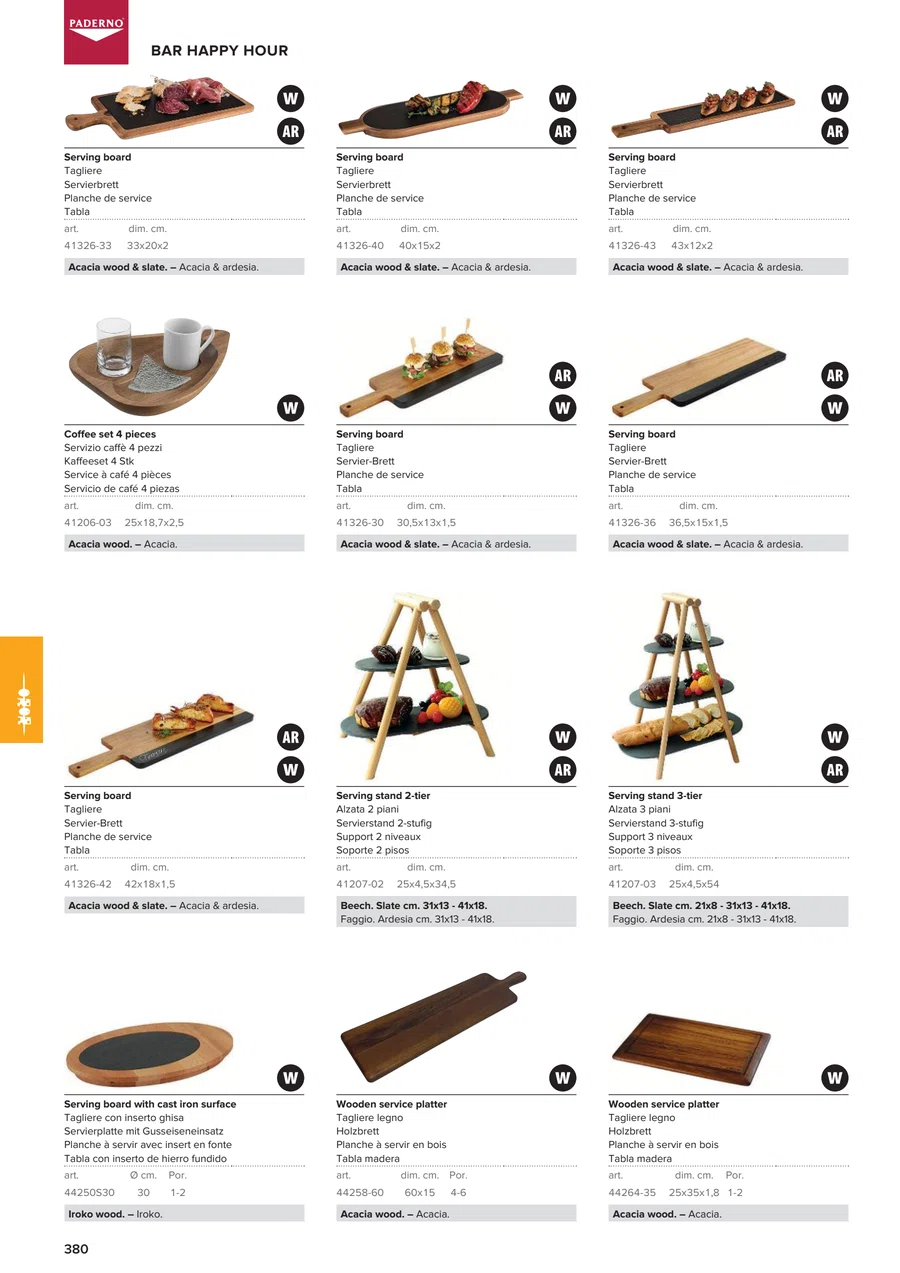 Pagina 382 del catalogo relativa a Alzata 2 piani, codice 41207-02