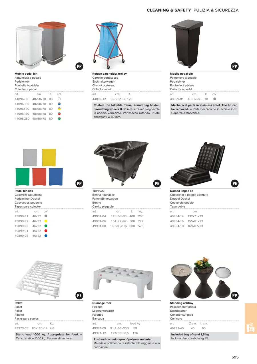 Pagina 597 del catalogo relativa a Pedana, codice 49371-09