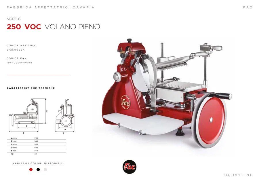 Pagina 40 del catalogo relativa a 250 VOC Volano Pieno, codice 6/250008A