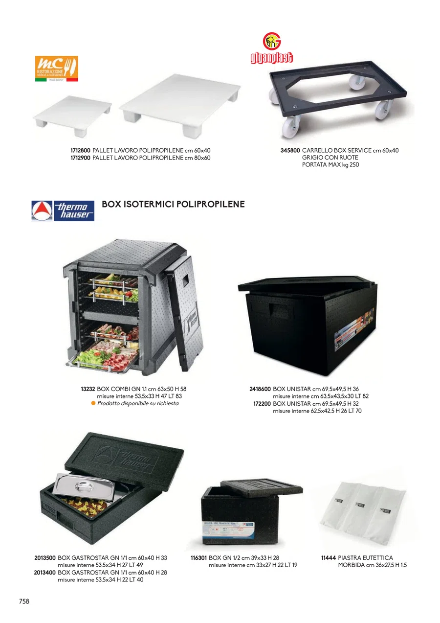 Pagina 764 del catalogo relativa a CARRELLO BOX SERVICE, codice 345800